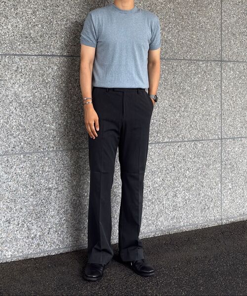 MUSINSA STANDARD（ムシンサスタンダード）の「フレアヒドゥンバンディングスラックス[チャコールグレー]（スラックス・メンズ・その他・40/38/42/36/34/32/30/31/33/26/27/28/29）」の6枚目の写真