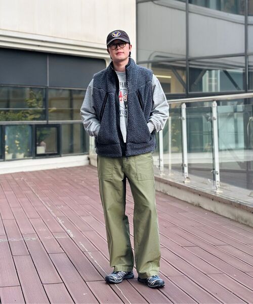 OUTSTANDING（アウトスタンディング）の「BACK SATIN FATIGUE PANTS(ORIGINAL FIT)_WASHED OLIVE（その他パンツ・メンズ・その他・SMALL/MEDIUM/LARGE）」の2枚目の写真