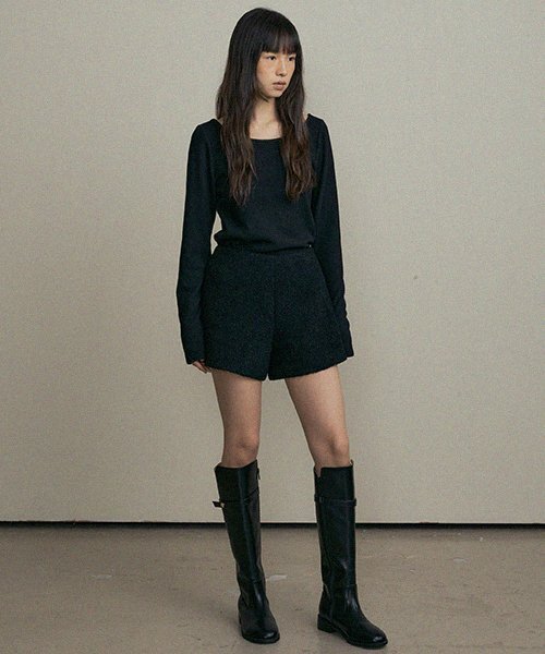 LINGSEOUL(リングソウル)の「essential boat neck top-black(Tシャツ/カットソー・レディース・その他・FREE)」の4枚目の写真