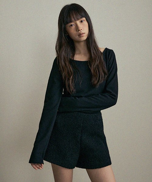 LINGSEOUL(リングソウル)の「essential boat neck top-black(Tシャツ/カットソー・レディース・その他・FREE)」の5枚目の写真