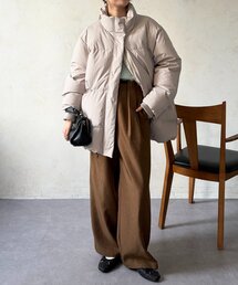 ボリュームネックミドルダウン