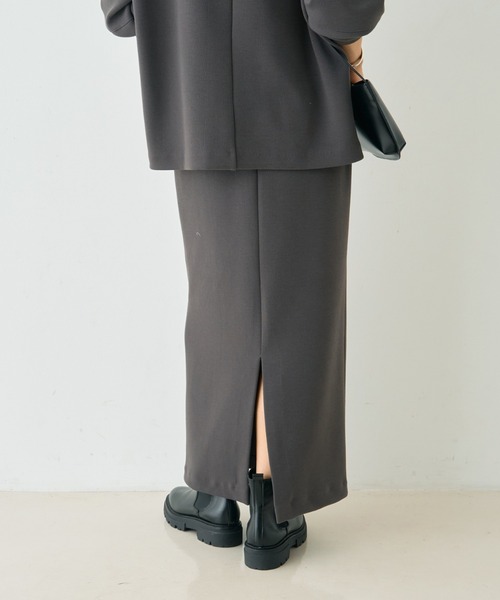 Rouge vif（ルージュヴィフ）の「【セットアップ対応】ダブルエアータイトスカート（スカート・レディース・チャコールグレー/ベージュ・36/38）」の6枚目の写真