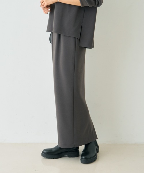 Rouge vif（ルージュヴィフ）の「【セットアップ対応】ダブルエアータイトスカート（スカート・レディース・チャコールグレー/ベージュ・36/38）」の7枚目の写真