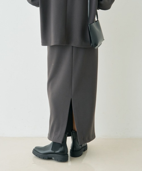 Rouge vif（ルージュヴィフ）の「【セットアップ対応】ダブルエアータイトスカート（スカート・レディース・チャコールグレー/ベージュ・36/38）」の9枚目の写真