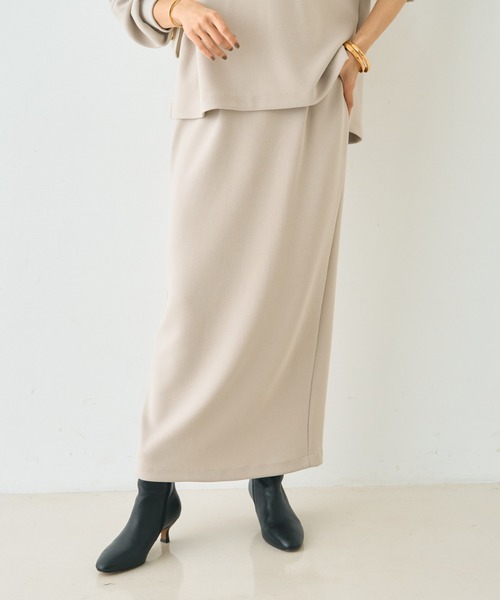 Rouge vif（ルージュヴィフ）の「【セットアップ対応】ダブルエアータイトスカート（スカート・レディース・チャコールグレー/ベージュ・36/38）」の11枚目の写真