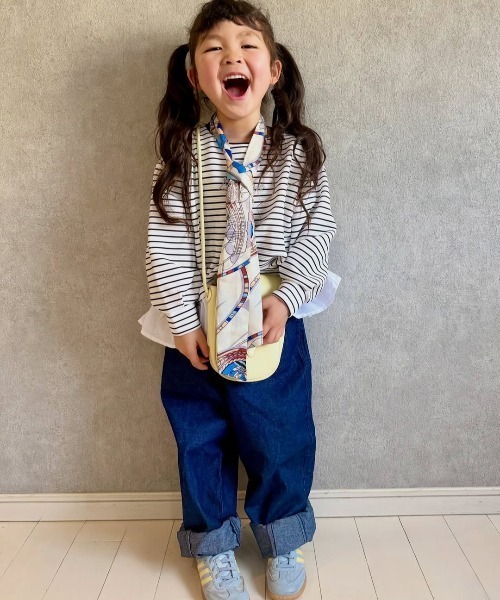ikka(イッカ)の「スカーフベルト付きバレルデニムパンツ(デニムパンツ・キッズ・ブルー/ネイビー・130/140/150/160)」の5枚目の写真