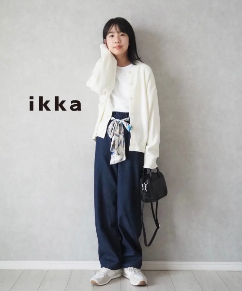 ikka(イッカ)の「スカーフベルト付きバレルデニムパンツ(デニムパンツ・キッズ・ブルー/ネイビー・130/140/150/160)」の9枚目の写真