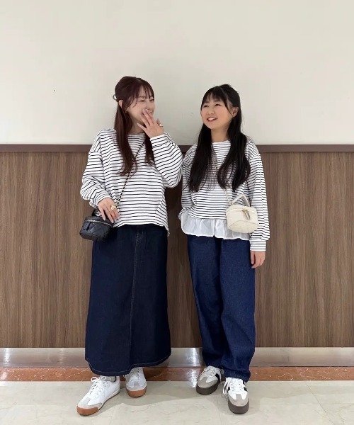 ikka(イッカ)の「スカーフベルト付きバレルデニムパンツ(デニムパンツ・キッズ・ブルー/ネイビー・130/140/150/160)」の11枚目の写真