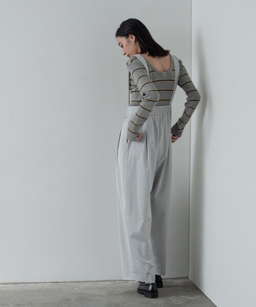 GALLEST（ギャレスト）の「バックオープンボーダーリブニット（ニット/セーター・レディース・アイボリー系2/グレー系2/ブラウン系その他3・38）」の21枚目の写真