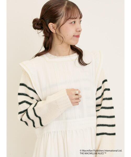 セール】【Alice×Samansa Mos2】配色エプロンワンピース（ワンピース