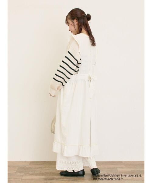 Samansa Mos2（サマンサ モスモス）の「【Alice×Samansa Mos2】配色エプロンワンピース（ワンピース・レディース・オフホワイト/ベージュ/ブラック・F）」の9枚目の写真