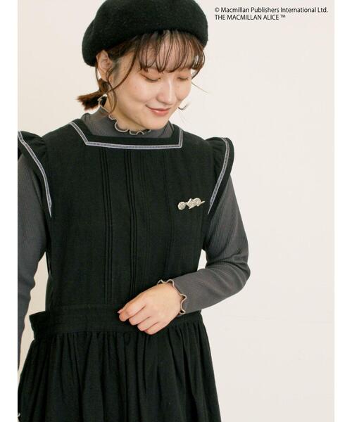 Samansa Mos2（サマンサ モスモス）の「【Alice×Samansa Mos2】配色エプロンワンピース（ワンピース・レディース・オフホワイト/ベージュ/ブラック・F）」の14枚目の写真