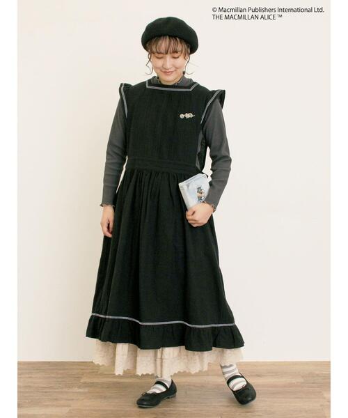 Samansa Mos2（サマンサ モスモス）の「【Alice×Samansa Mos2】配色エプロンワンピース（ワンピース・レディース・オフホワイト/ベージュ/ブラック・F）」の16枚目の写真