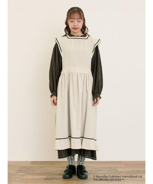 Samansa Mos2（サマンサ モスモス）の「【Alice×Samansa Mos2】配色エプロンワンピース（ワンピース・レディース・オフホワイト/ベージュ/ブラック・F）」の20枚目の写真