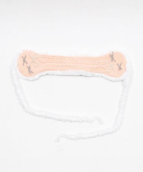 WEGO（ウィゴー）の「WEGO/リボンモチーフニットイヤーマフ（イヤーマフ・レディース・ライトピンク/オフホワイト/ベージュ・FREE）」の4枚目の写真