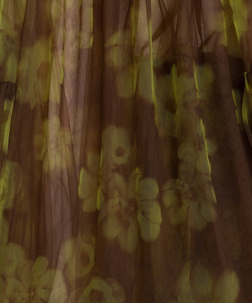 MAISON SPECIAL(メゾンスペシャル)の「2-way tulle Volume Flower Print Camisole Dress/2WAYチュールボリュームフラワープリントキャミワンピース(ワンピース・レディース・ブラック/ブラウン・FREE)」の15枚目の写真