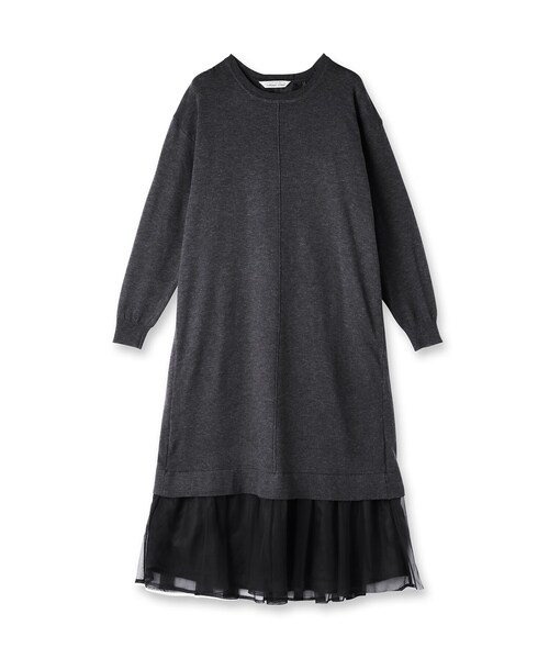 UNTITLED(アンタイトル)の「【TORRAZZO DONNA】ニット×チュールワンピース(ワンピース・レディース・ブラック/グレー・02)」の3枚目の写真