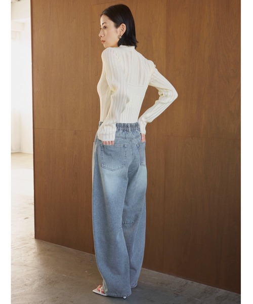 AIC.（エーアイシー）の「カーブダーツレッグデニムパンツ（デニムパンツ・レディース・ブルー・FREE）」の12枚目の写真