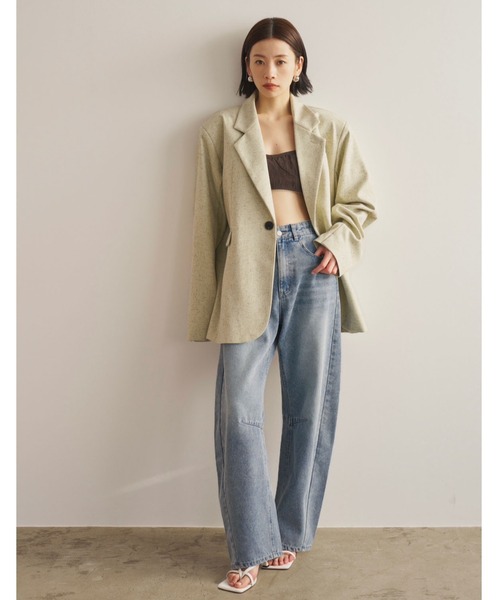 AIC.（エーアイシー）の「カーブダーツレッグデニムパンツ（デニムパンツ・レディース・ブルー・FREE）」の17枚目の写真