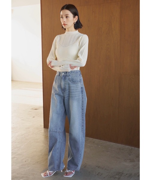 AIC.（エーアイシー）の「カーブダーツレッグデニムパンツ（デニムパンツ・レディース・ブルー・FREE）」の11枚目の写真