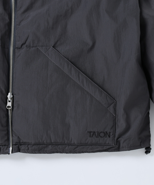 TAION 別注 ヴァーチカルキルト リバーシブル ダウンカーディガン　ブラック TAION / タイオン 別注 ヴァーチカルキルト リバーシブル ダウン