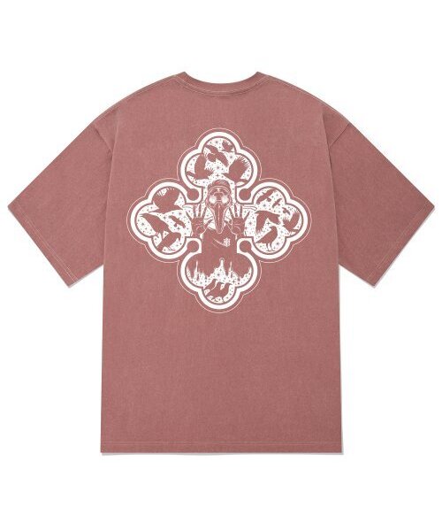 KAN6312(カン6312)の「KTPP0128 黒死病ピグメント半袖Tシャツ - ピンク(Tシャツ/カットソー・メンズ・その他・X-LARGE/MEDIUM/LARGE)」の1枚目の写真
