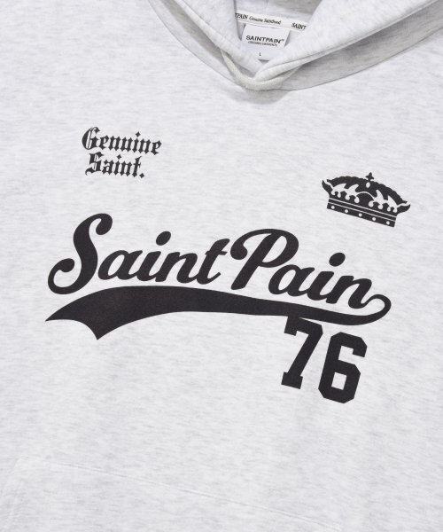 SAINTPAIN(セイントペイン)の「SPチームリーグフードパーカー-アッシュメランジ(パーカー・レディース・その他・X-SMALL/LARGE/MEDIUM/SMALL)」の4枚目の写真