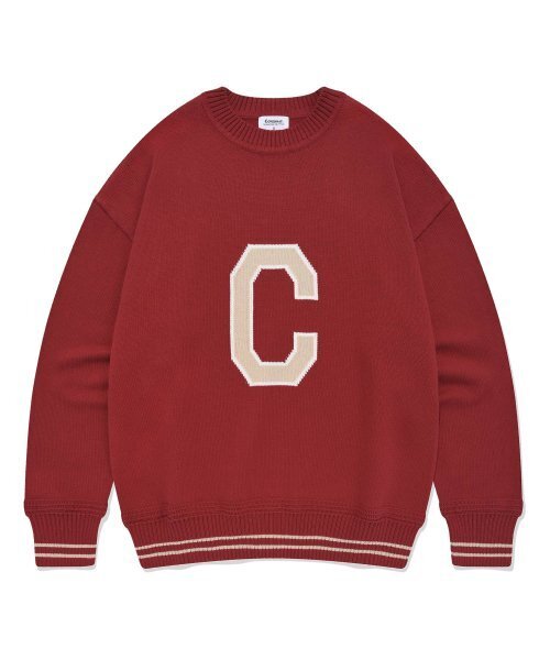 COVERNAT(カバーナット)の「Cロゴクルーネックニットレッド(ニット/セーター・レディース・その他・LARGE/MEDIUM/SMALL/X-LARGE)」の1枚目の写真