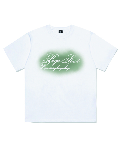 PAGESIISII(ページシシ)の「ステンシルレタリングプリント半袖Tシャツホワイト(Tシャツ/カットソー・レディース・その他・LARGE/SMALL/MEDIUM)」の1枚目の写真