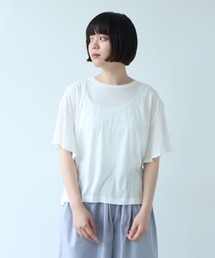 bulle de savon | コットン/モダール handkerchief sleeve プルオーバー(Tシャツ/カットソー)