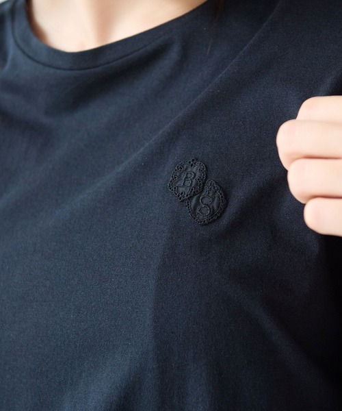 bulle de savon（ビュルデサボン）の「●コットン/モダール handkerchief sleeve プルオーバー（Tシャツ/カットソー・レディース・ブルーグレー/ブラック/ホワイト・FREE）」の13枚目の写真