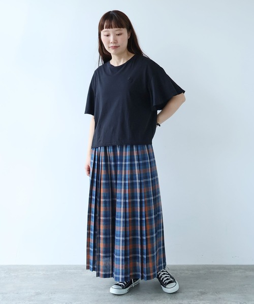 bulle de savon（ビュルデサボン）の「●コットン/モダール handkerchief sleeve プルオーバー（Tシャツ/カットソー・レディース・ブルーグレー/ブラック/ホワイト・FREE）」の10枚目の写真