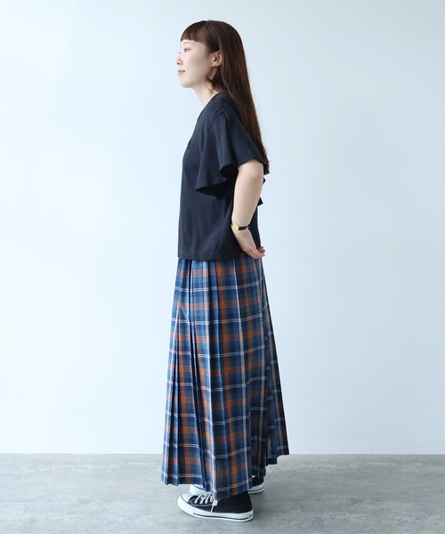 bulle de savon（ビュルデサボン）の「●コットン/モダール handkerchief sleeve プルオーバー（Tシャツ/カットソー・レディース・ブルーグレー/ブラック/ホワイト・FREE）」の11枚目の写真