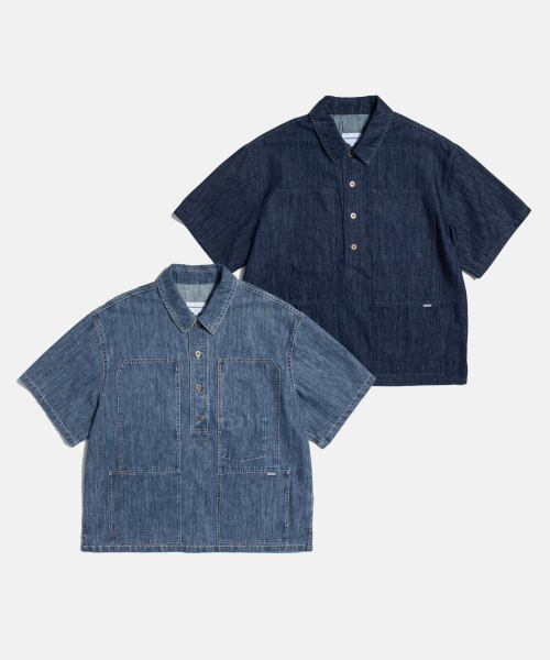 ESPIONAGE（エスピオナジ）の「US Denim Pullover Work Shirt Dark Indigo（シャツ/ブラウス・レディース・その他・MEDIUM/LARGE/X-LARGE）」の3枚目の写真