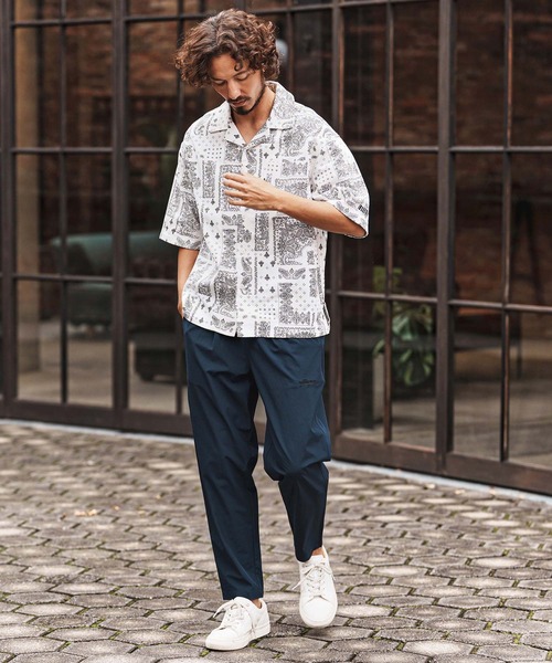 felkod(フィルコッド)の「mhs2477-Bandana Pattern Open Collar Shirts シャツ(F26S140)(シャツ/ブラウス・メンズ・ホワイト/ブラック・S/M/L)」の8枚目の写真