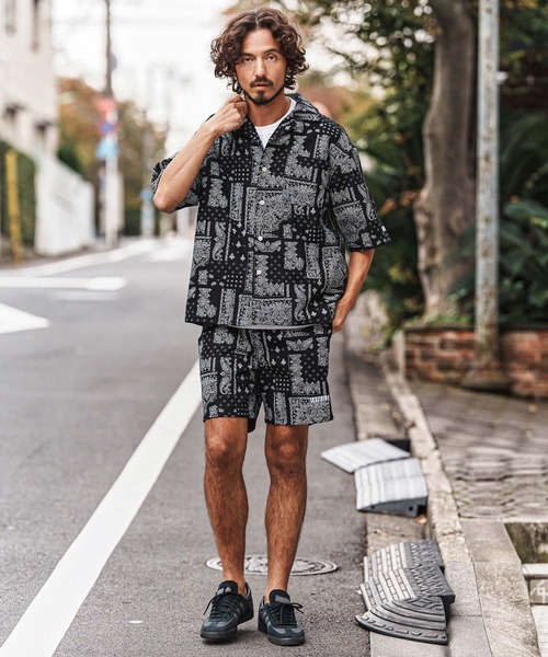 felkod(フィルコッド)の「mhs2477-Bandana Pattern Open Collar Shirts シャツ(F26S140)(シャツ/ブラウス・メンズ・ホワイト/ブラック・S/M/L)」の11枚目の写真