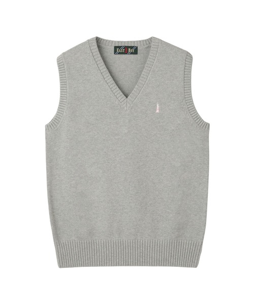 EASTBOY(イーストボーイ)の「ベスト 綿 7G さくら女神 女子 制服 学生服 中学生 高校生 スクール (ベスト・キッズ・オフホワイト/ライトグレー/ブラウン/ピンク/ネイビー・9号/13号/11号)」の1枚目の写真