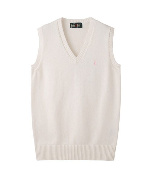 EASTBOY(イーストボーイ)の「ベスト 綿 7G さくら女神 女子 制服 学生服 中学生 高校生 スクール (ベスト・キッズ・オフホワイト/ライトグレー/ブラウン/ピンク/ネイビー・9号/13号/11号)」の6枚目の写真