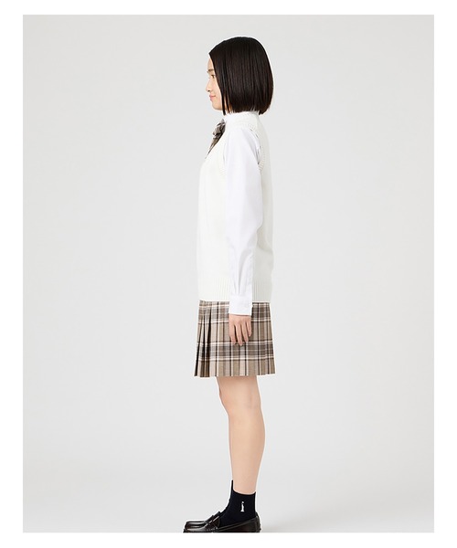 EASTBOY(イーストボーイ)の「ベスト 綿 7G さくら女神 女子 制服 学生服 中学生 高校生 スクール (ベスト・キッズ・オフホワイト/ライトグレー/ブラウン/ピンク/ネイビー・9号/13号/11号)」の10枚目の写真