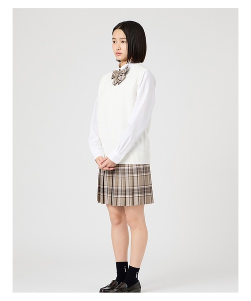 EASTBOY(イーストボーイ)の「ベスト 綿 7G さくら女神 女子 制服 学生服 中学生 高校生 スクール (ベスト・キッズ・オフホワイト/ライトグレー/ブラウン/ピンク/ネイビー・9号/13号/11号)」の11枚目の写真