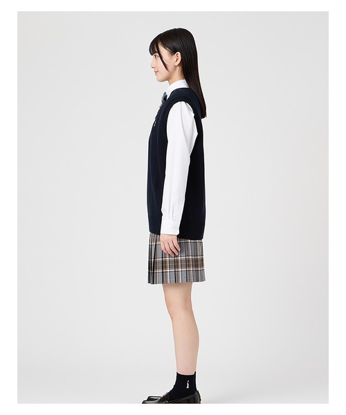 EASTBOY(イーストボーイ)の「ベスト 綿 7G さくら女神 女子 制服 学生服 中学生 高校生 スクール (ベスト・キッズ・オフホワイト/ライトグレー/ブラウン/ピンク/ネイビー・9号/13号/11号)」の16枚目の写真
