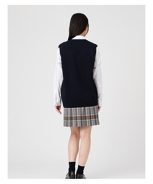 EASTBOY(イーストボーイ)の「ベスト 綿 7G さくら女神 女子 制服 学生服 中学生 高校生 スクール (ベスト・キッズ・オフホワイト/ライトグレー/ブラウン/ピンク/ネイビー・9号/13号/11号)」の17枚目の写真