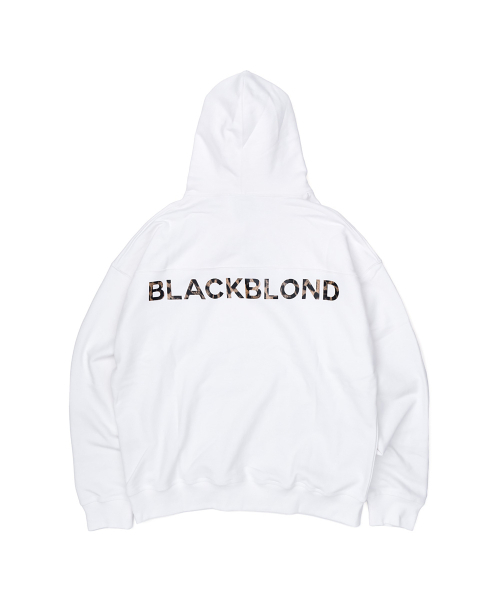 BLACK BLOND(ブラック ブロンド)の「ビビディレオパードクラシックスマイルロゴフードパーカー(ホワイト)(パーカー・レディース・その他・X-LARGE/MEDIUM/LARGE)」の2枚目の写真