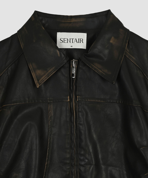 SENTAIR（センテア）の「ディストレスドウォッシングレザージャケット（ライダースジャケット・メンズ・その他・46/48）」の11枚目の写真