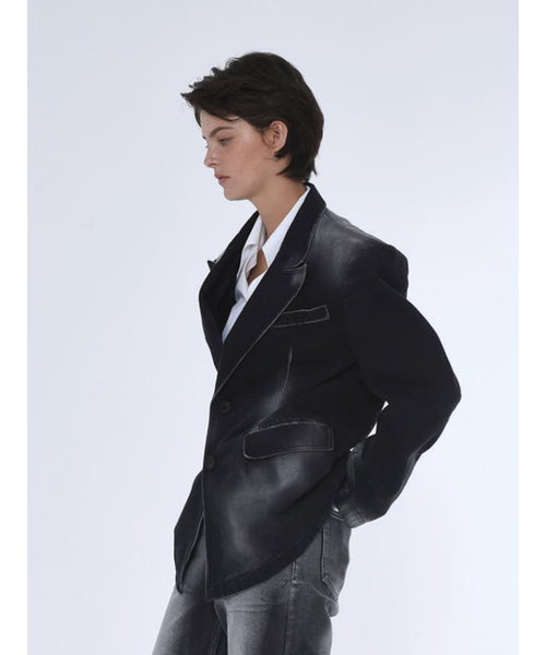 THE BALLON（ザバロン）の「WOMENS DESTROYED BLACK DENIM JACKET（デニムジャケット・レディース・その他・MEDIUM/LARGE）」の3枚目の写真