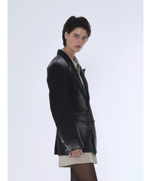 THE BALLON（ザバロン）の「WOMENS DESTROYED BLACK DENIM JACKET（デニムジャケット・レディース・その他・MEDIUM/LARGE）」の4枚目の写真