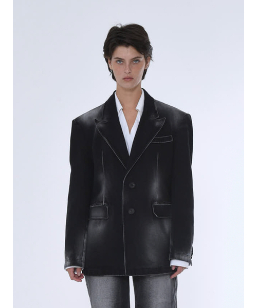 THE BALLON（ザバロン）の「WOMENS DESTROYED BLACK DENIM JACKET（デニムジャケット・レディース・その他・MEDIUM/LARGE）」の5枚目の写真