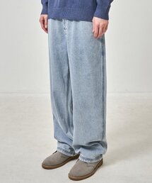 AOTT（アンアウトピット）の「ステッチワイドデニムパンツライトブルー（デニムパンツ）」