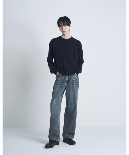 POKER FACE(ポーカーフェイス)の「FARASHA CASHMERE CREW NECK KNIT DARK NAVY(ニット/セーター・レディース・その他・46/48/50)」の2枚目の写真