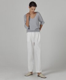 A.RIFF（エイリフ）の「ベーシックツーピンタックロングスラックス-アイボリー（スラックス）」